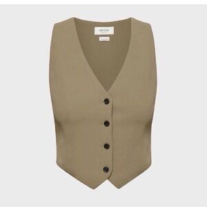 Babaton Pacino Vest Crepette Folio Brown Size 4